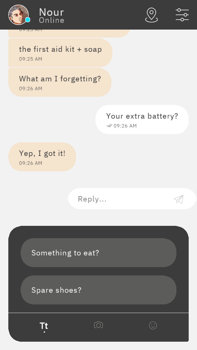 Bury me, my love - answering messages